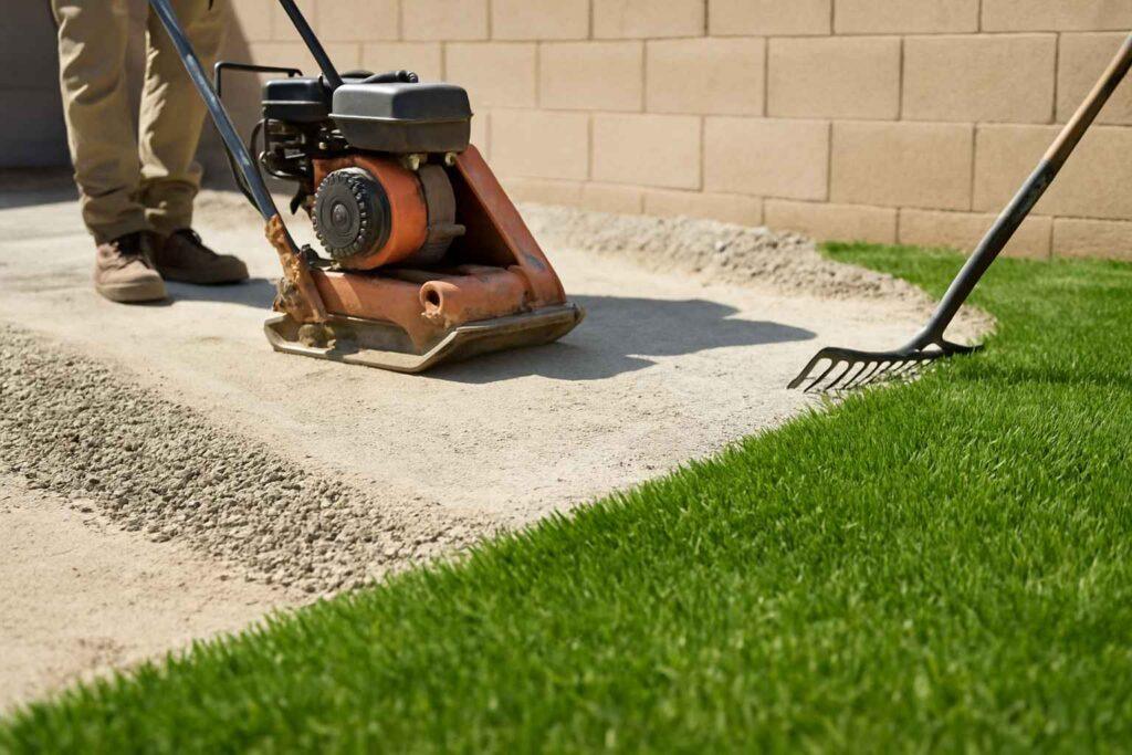 Qué poner debajo del césped artificial