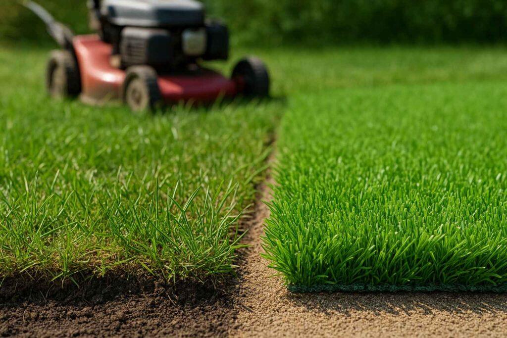 Césped natural o artificial