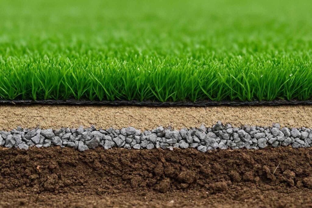 Qué poner debajo del césped artificial